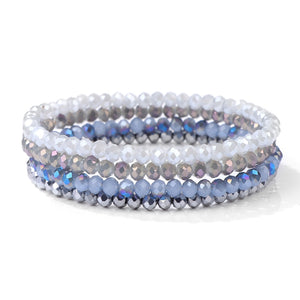 Crystal Bracelets For Women Girls Natural Stone Beads Bracelets Grey pink White blue series Crystal Fashion Jewelry