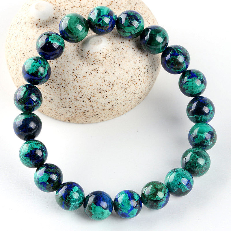 Natural Azurite Phoenix Turquoise Bead Bracelet